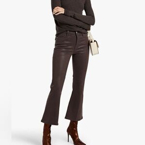✨ FRAME Le Crop Coated High-Rise Flare Jeans Size 26